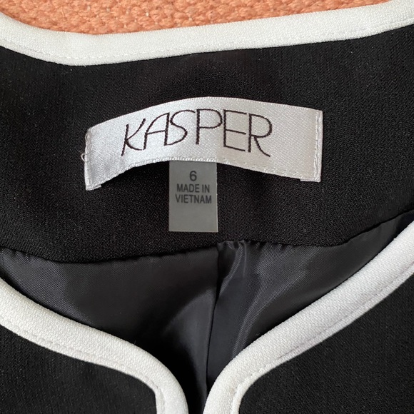 Black Kasper Jacket With White Pipping - Picture 3 of 4